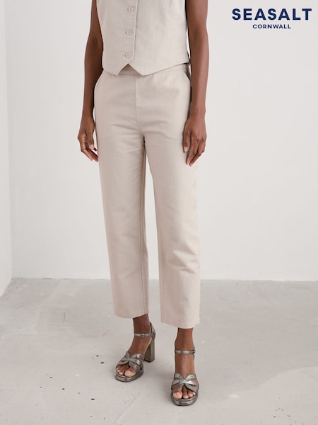 Seasalt Cornwall Natural Westlin Trousers (F87187) | ₪382