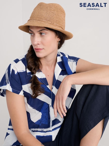 Seasalt Cornwall Natural Found Treasures Peaked Summer Hat (F87238) | ₪166
