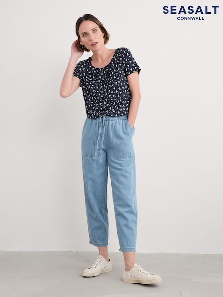 Bud Flower Maritime - Seasalt Cornwall Light Pink Appletree Keyhole Detail T-Shirt (F87246) | 54 €