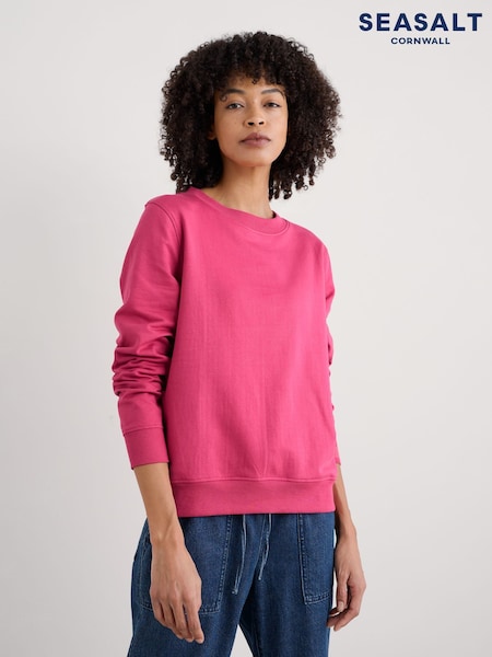 ורוד - Seasalt Cornwall Mappa Brushed Sweatshirt (F87249) | ‏241‏₪