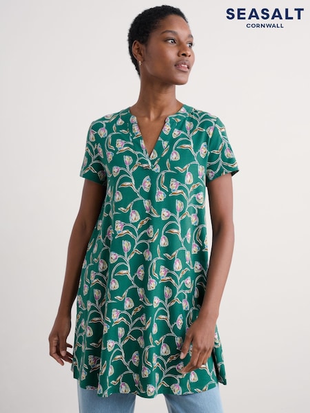 Sininen - Seasalt Cornwall Wreathe Lyhyt hiha Jersey Tunika (F87282) | €79