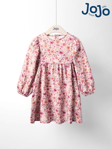 JoJo Maman Bébé Pink Printed Yoke Dress (F87328) | €34 - €38