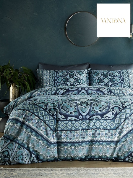 Vantona Blue Mai Blossom Quilt Cover Set (F87347) | 198 QAR - 346 QAR