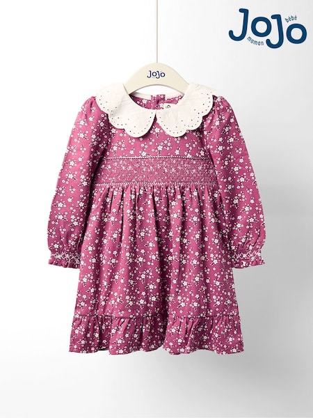 Jojo Maman Bébé Pink Smocked Dress (F87375) | €30 - €34