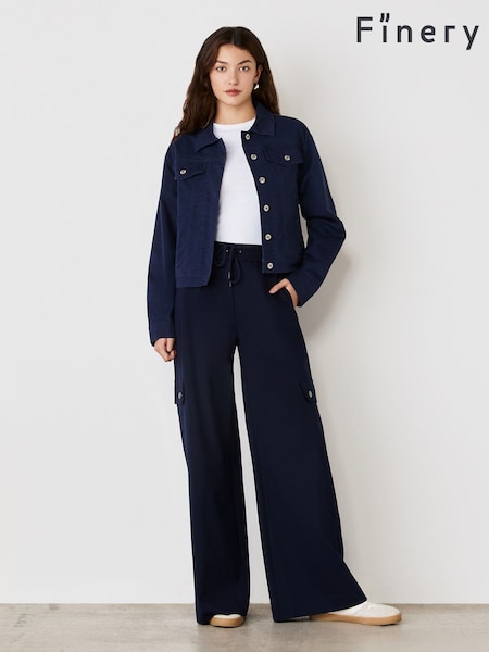 Finery Blue Isobel Navy Denim Jacket (F87431) | ₪246