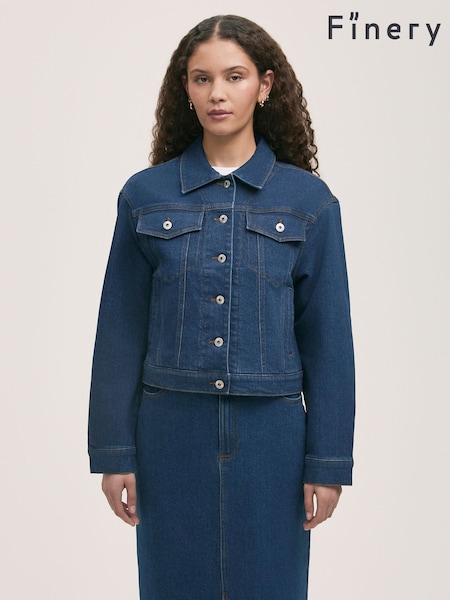 Finery Blue Caroline Mid Wash Denim Jacket (F87444) | €65