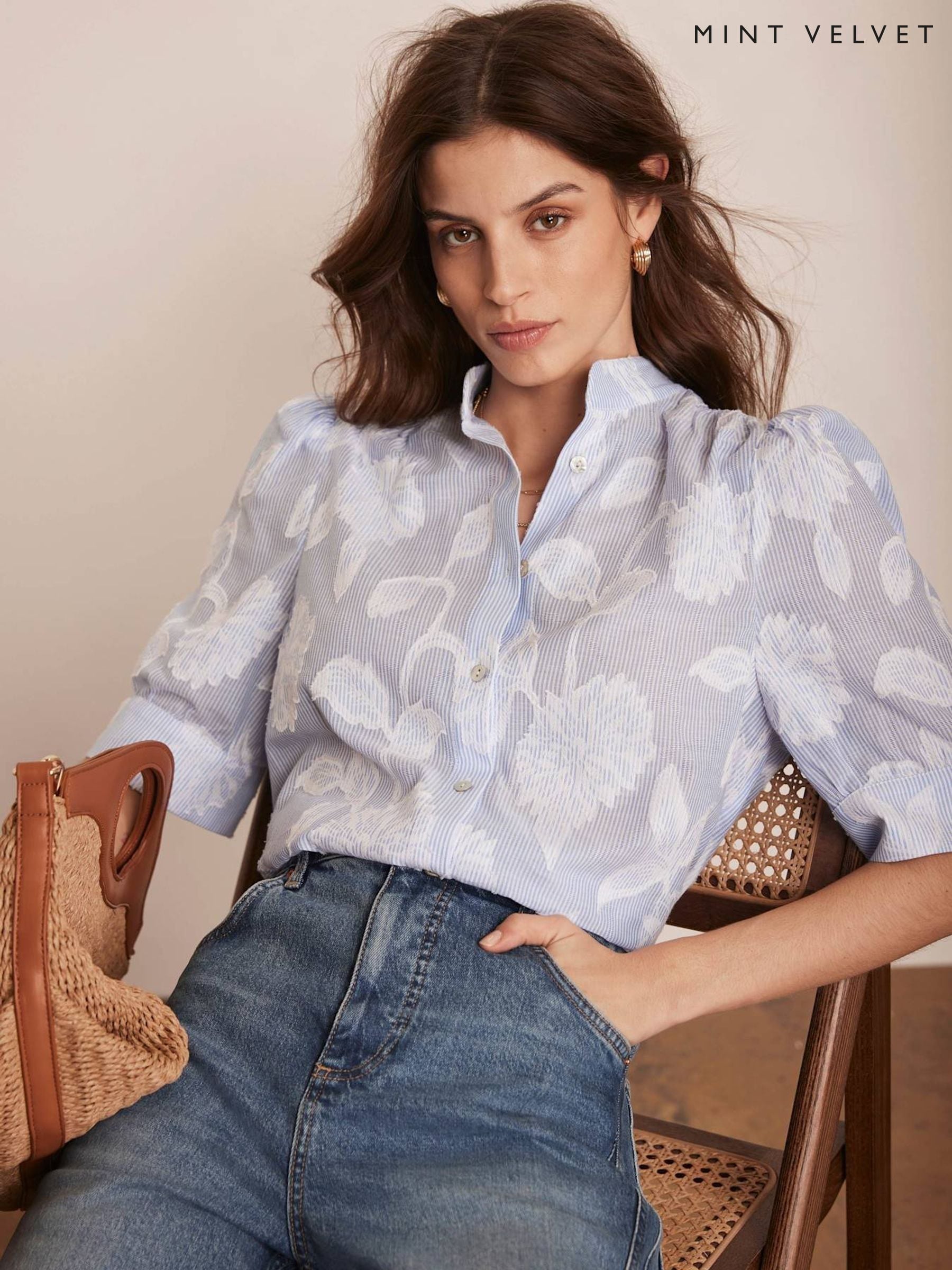 mint velvet star blouse