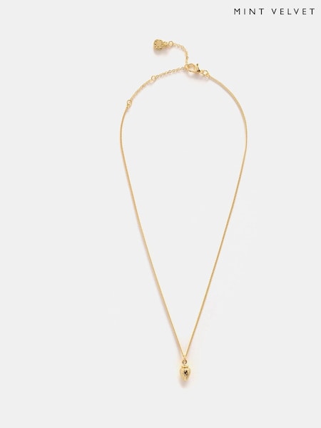 Mint Velvet Gold Tone Strawberry Charm Necklace (F87463) | €58
