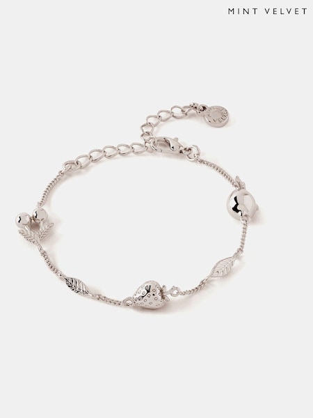 Mint Velvet Silver Tone Fruit Charm Bracelet (F87464) | €60