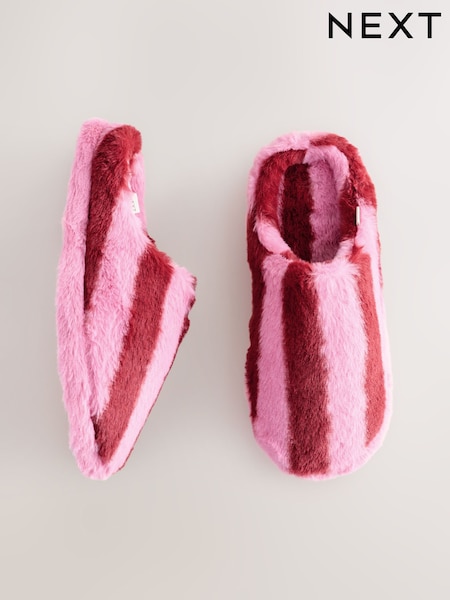 Pink Stripe Mule Slippers (F87482) | €22.50