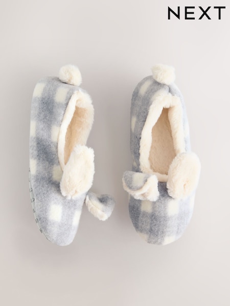 Grey Check Bunny - Ballet Slippers (F87487) | R$ 140