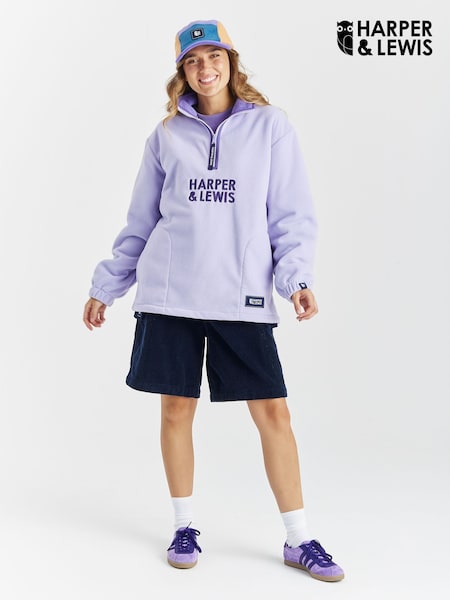 Harper & Lewis Lavender Purple Elsa 1/4 Zip Fleece (F87532) | €74