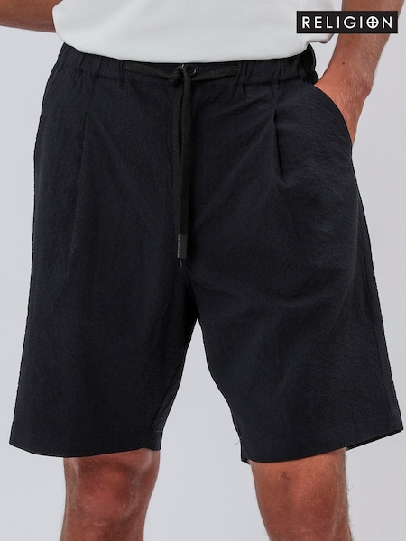 Religion Blue Pleated 100% Cotton Shorts (F87587) | 346 QAR
