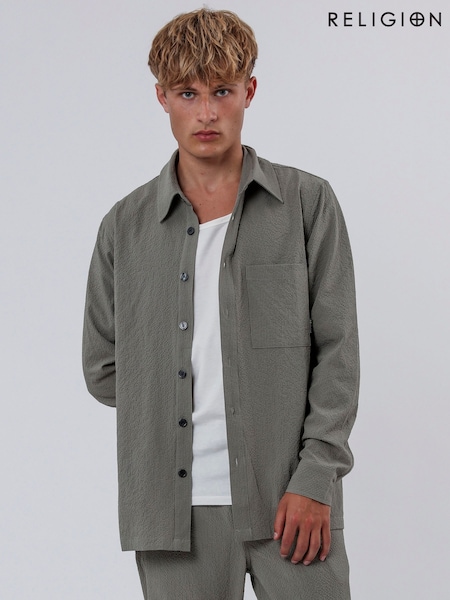 Religion Grey Long Sleeve Shirt (F87590) | €93