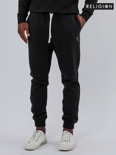 Religion Black Reverse 100% Cotton Joggers (F87607) | €93