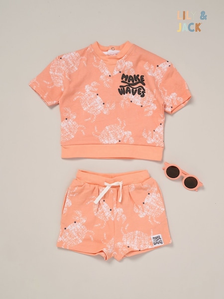 Lily & Jack Printed 100% Cotton T-Shirt, Shorts and Round Sunglasses Outfit Set (F87621) | 1,562 UAH