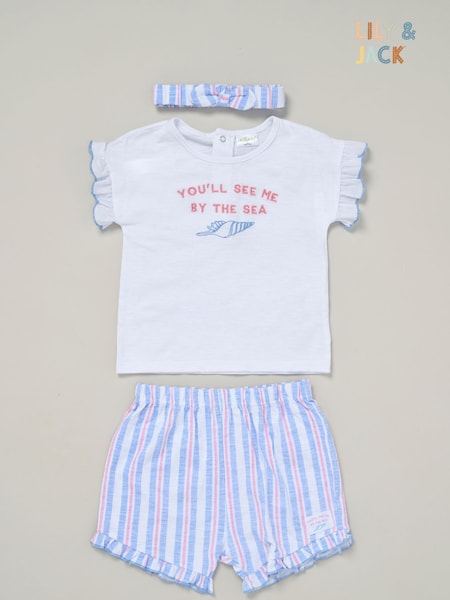 Lily & Jack Blue Printed 100% Cotton All in one (F87625) | kr314
