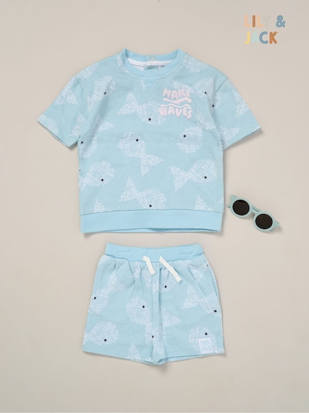 Lily & Jack Printed 100% Cotton T-Shirt, Shorts and Round Sunglasses Outfit Set (F87626) | 1,442 UAH - 1,562 UAH