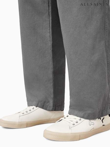 AllSaints White Asaint Lthr Low Trainers (F87682) | €185