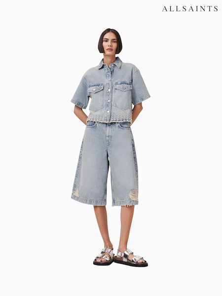 AllSaints Blue Louie Long Shorts (F87691) | €170