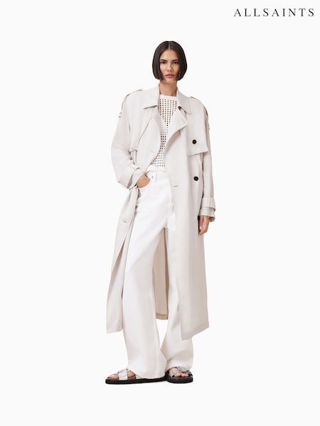 AllSaints White Linnie Trench Coat (F87692) | 17,964 UAH