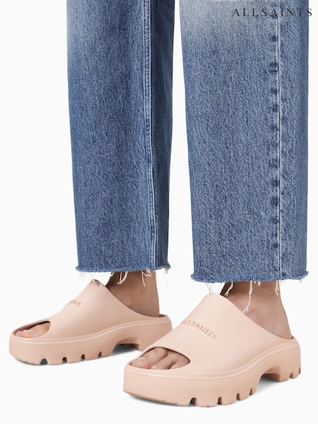 AllSaints Pink Eclipse Sliders (F87701) | ₪397