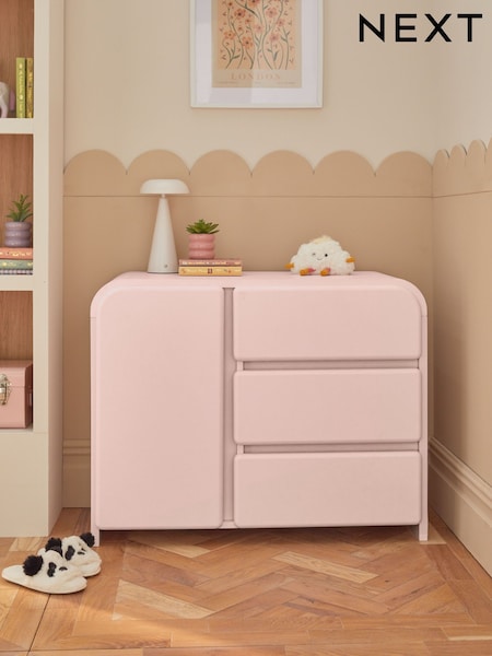 Pink Kids Wide Bubble Wide Chest of Drawers (F87754) | €550
