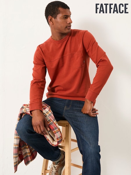 FatFace Wilman Terracotta Crew Sweat (F87758) | AED280