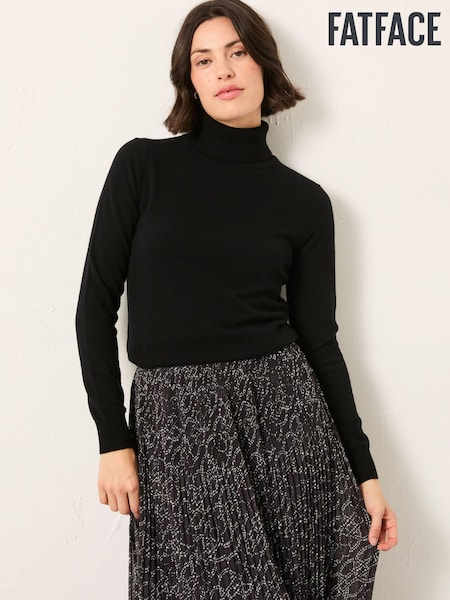 FatFace Black Roll Neck Knitted Jumper (F87770) | €59