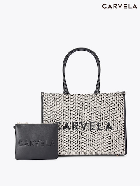 Carvela Cream Sorrento Chuck In 100% Cotton Tote Bag (F87793) | €177