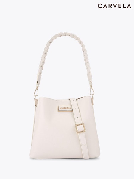 Carvela Cream Plait Midi Bag (F87841) | €87