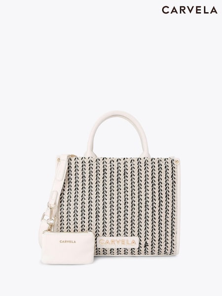 Carvela Cream Sorrento Midi Tote Bag (F87897) | €152
