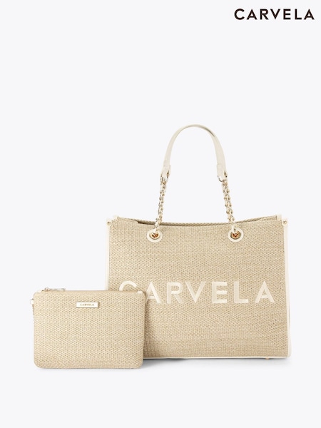 Carvela Cream Sorrento Raffia Tote Bag (F87926) | 8,351 UAH