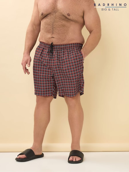 BadRhino Big & Tall Red Leaf Tartan Swimshorts (F87946) | €34