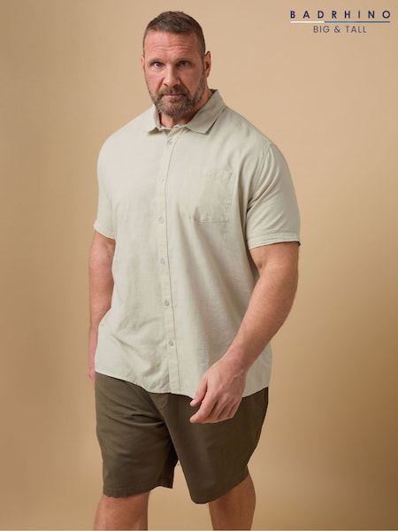 BadRhino Big & Tall Natural Linen Shirt (F87967) | €48