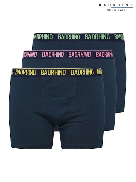 Синий - BadRhino Big & Tall Multi Band Trunks 3 Pack (F87970) | €34