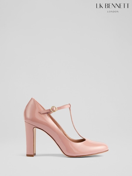LK Bennett Annalise Patent Maryjane T Bar Court Shoes (F87982) | 2,450 LEI