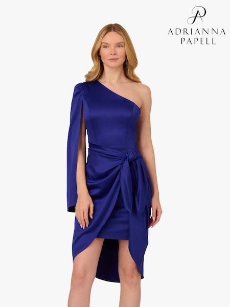 Adrianna Papell Blue Side Knot Draped Dress (F88031) | 9,553 UAH