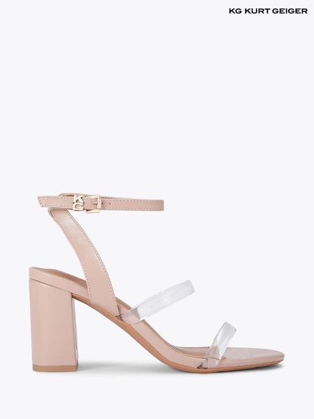 KG Kurt Geiger Pink Fleur Clear Sandals (F88105) | ₪397