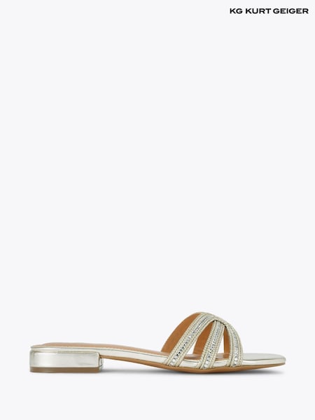 KG Kurt Geiger Gold Regard Sandals (F88107) | 440 QAR