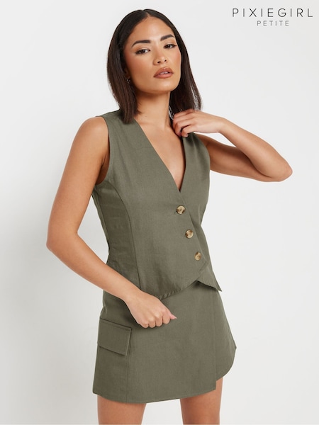 PixieGirl Petite Green Cargo 100% Cotton Skort (F88163) | €38