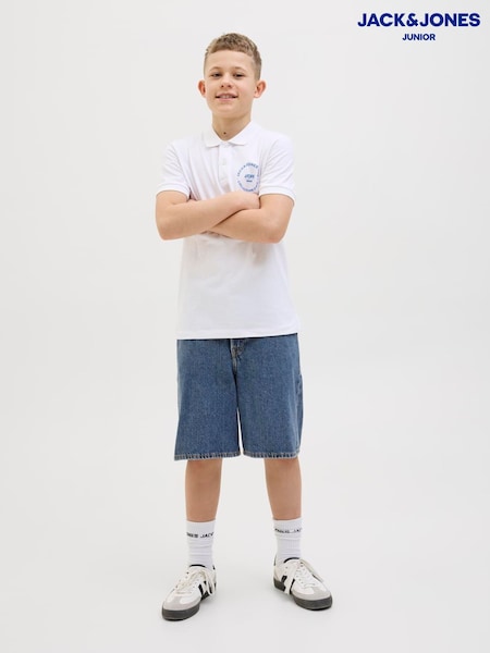 JACK & JONES JUNIOR Loose Fit Blue Denim Shorts (F88182) | €34