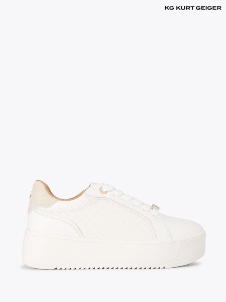 Blanco - KG Kurt Geiger Lighter Velvet Trainers (F88191) | 112 €