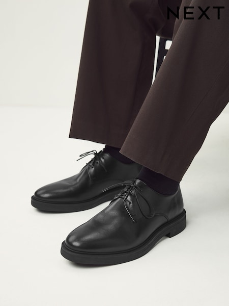 Black Modern Derby Shoes (F88197) | €55