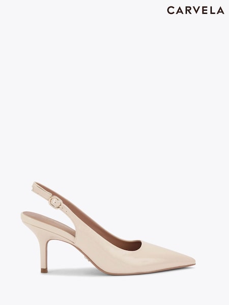Carvela Spirit Sling Cream Shoes (F88206) | 638 QAR