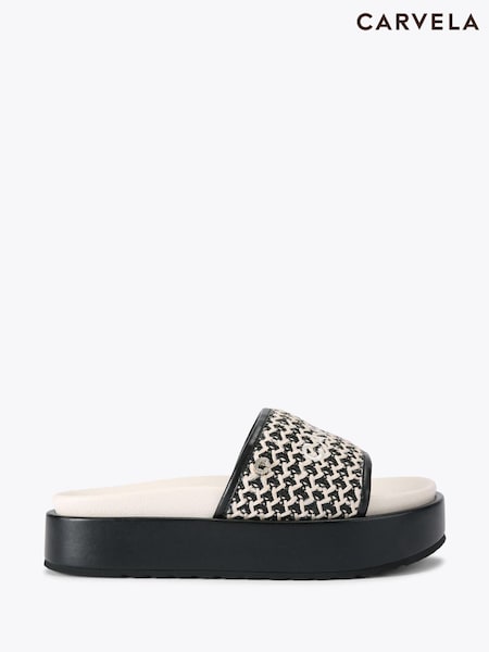 Carvela Cream Sorrento Flatform Sandals (F88272) | ₪598