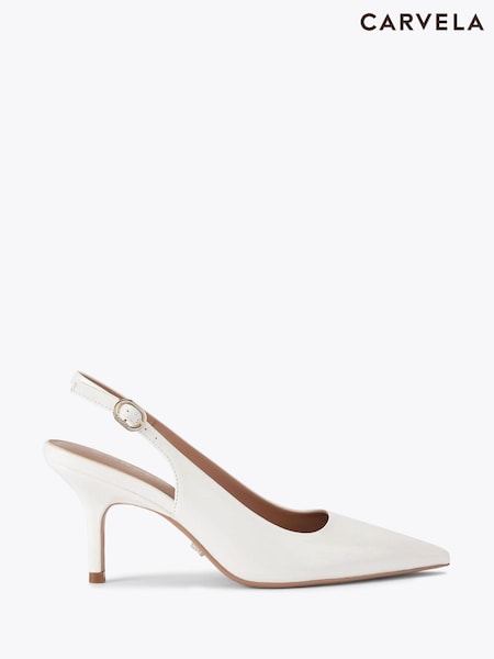 Carvela Spirit Sling Cream Shoes (F88305) | €198
