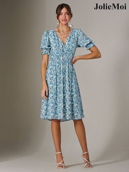 Jolie Moi Puff Sleeve Midi Dress (F88399) | €98