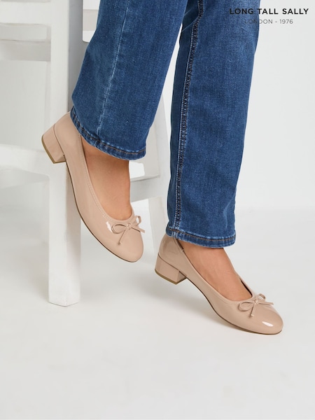 Long Tall Sally Heeled Ballet Paten Pumps (F88448) | €61