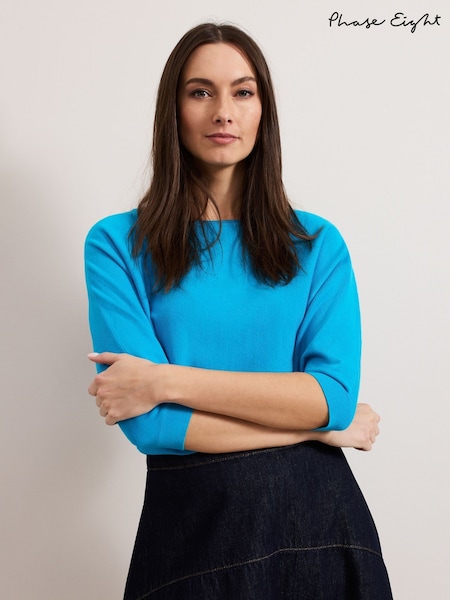 Phase Eight Blue Light Cristine Knit Jumper (F88494) | €75